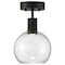 Access Lighting Port Nine Burgundy, Burgundy LED SemiFlush, Matte Black Finish, Clear Glass 63148LEDD-MBL/CLR - alternate 5